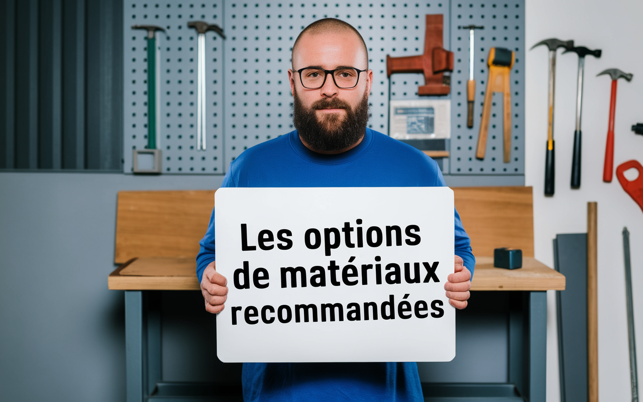 Matériaux bois et aluminium pour fabrication de butoir