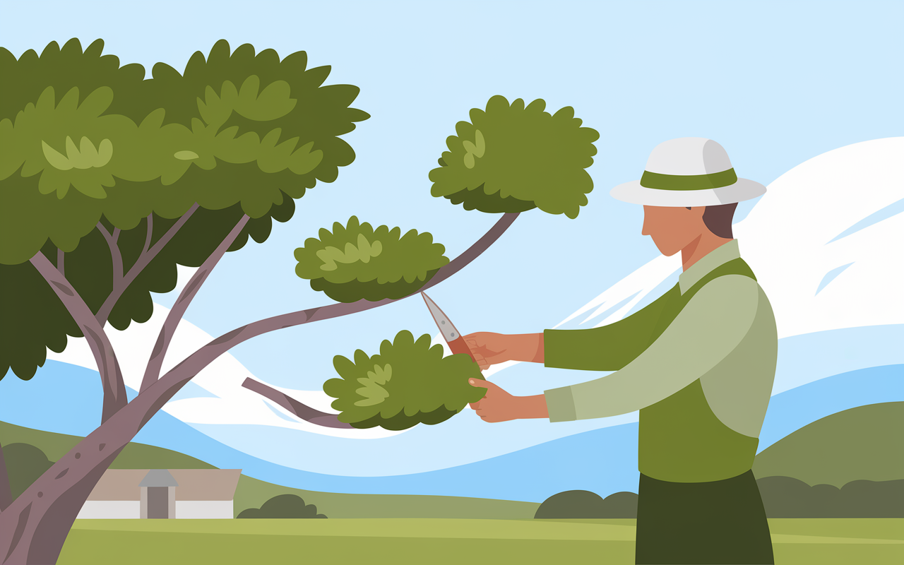 Outils nécessaires pour la taille d'olivier : sécateur, ébrancheur et produits de désinfection