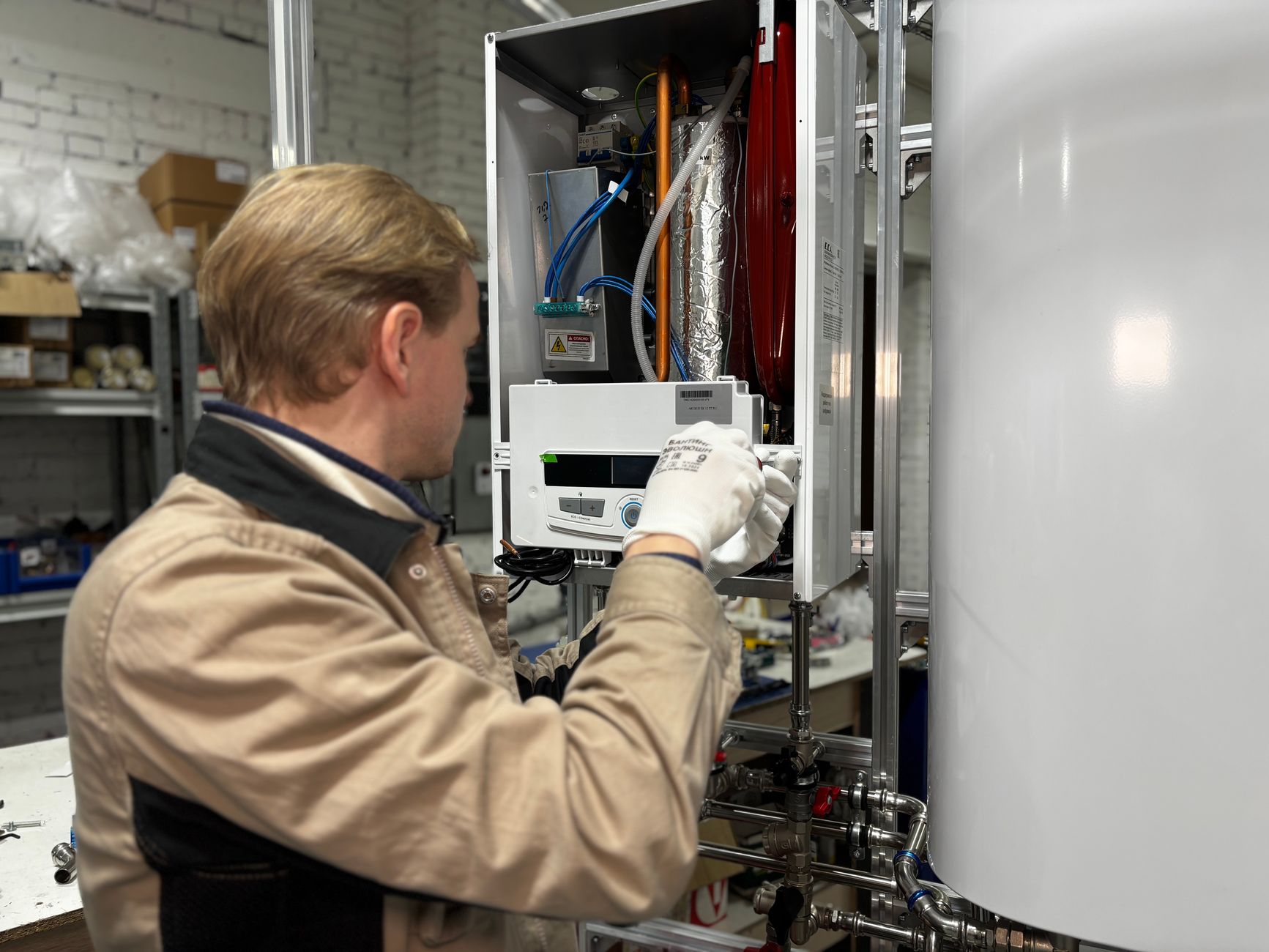 Installation d'un système de chauffage en atelier